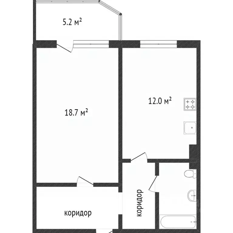 1-к кв. Ханты-Мансийский АО, Сургут ул. Крылова, 30 (43.5 м) - Фото 2