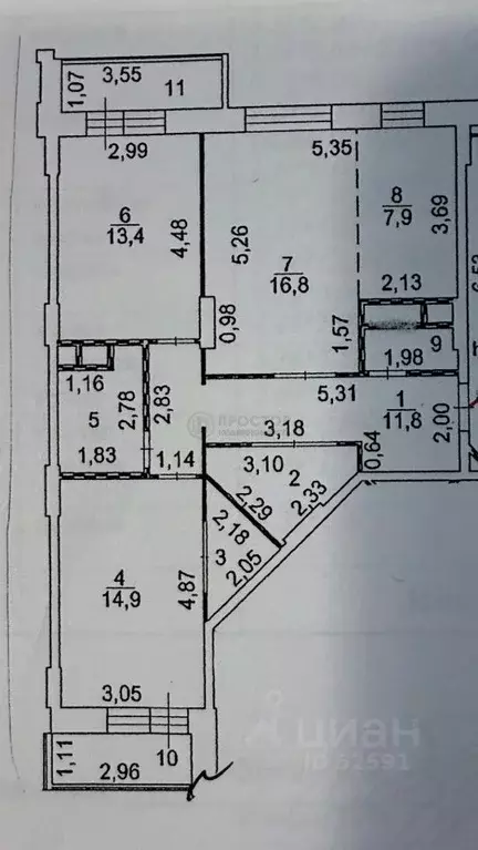 3-к кв. Московская область, Королев Подмосковная ул., 7 (80.1 м) - Фото 1