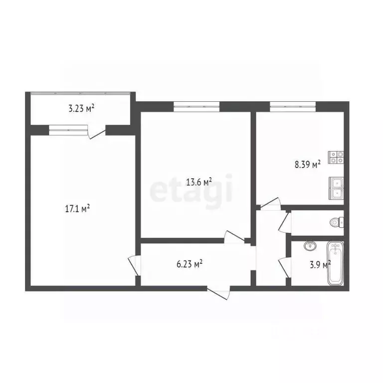 2-к кв. Москва Бакинская ул., 27 (51.7 м) - Фото 1