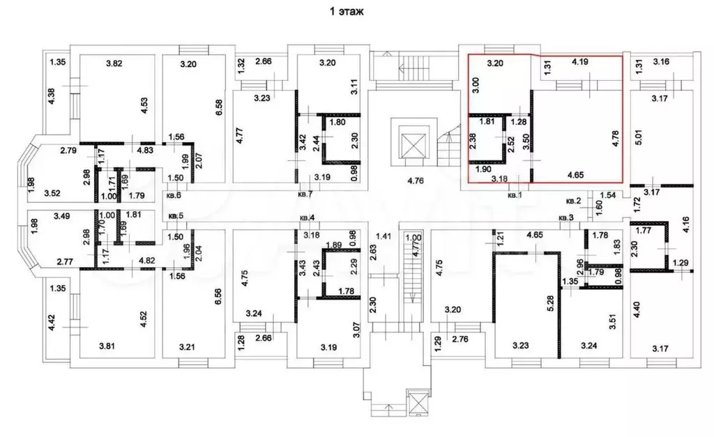 1-к. квартира, 47 м, 1/5 эт. - Фото 1