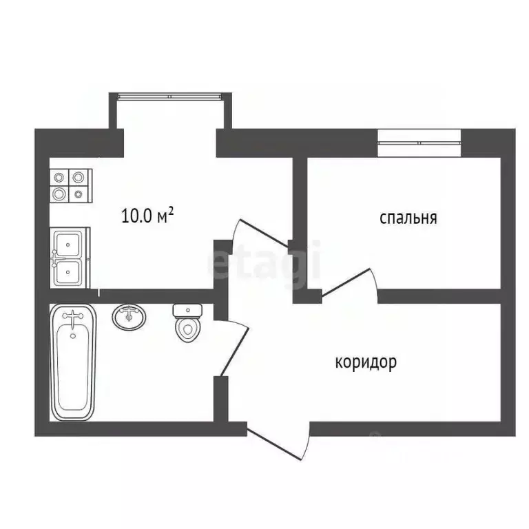 1-к кв. Ханты-Мансийский АО, Сургут ул. Крылова, 20 (35.6 м) - Фото 1