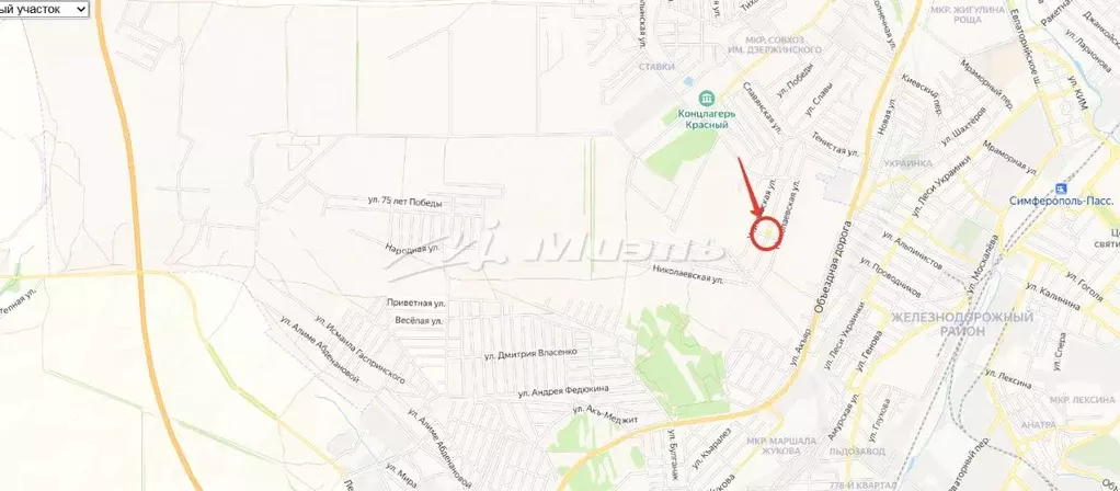 Участок в Крым, Симферопольский район, с. Мирное ул. Черноморская ... - Фото 2