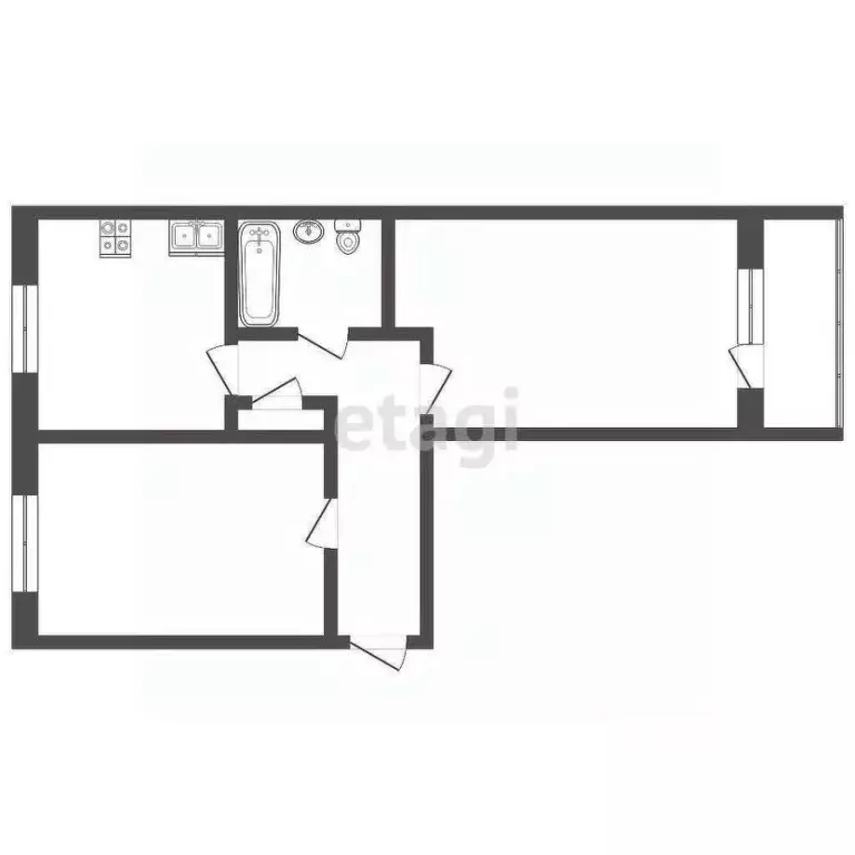 2-к кв. Кемеровская область, Юрга просп. Победы, 8А (47.7 м) - Фото 2
