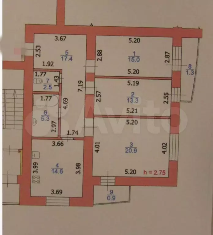 3-к. квартира, 89 м, 9/14 эт. - Фото 0