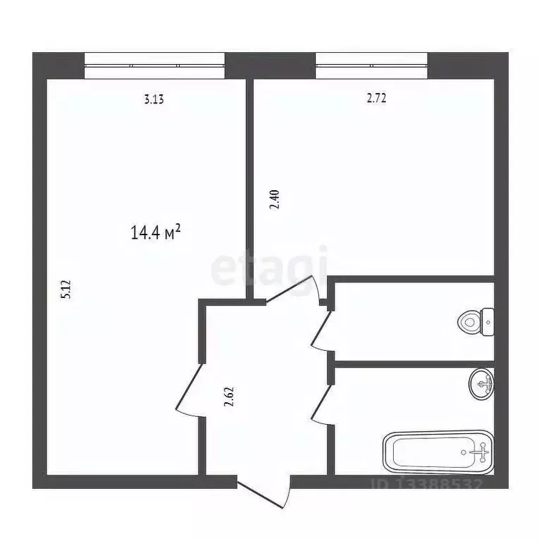 1-к кв. Красноярский край, Красноярск имени газеты Красноярский ... - Фото 1