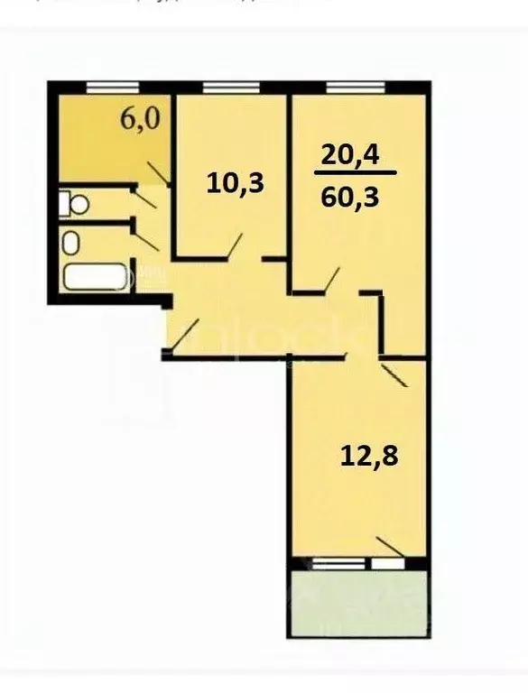 3-к кв. Москва Рублевское ш., 127 (60.0 м) - Фото 1