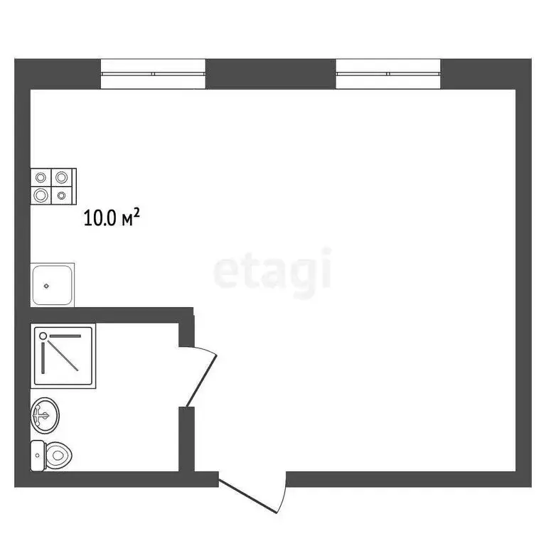 Квартира-студия: Нальчик, улица Братьев Кушховых, 132 (30.4 м) - Фото 0