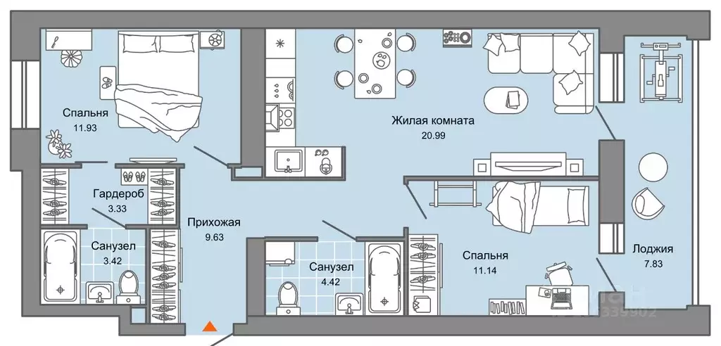 3-к кв. Ульяновская область, Ульяновск Новый Город мкр, Центральный ... - Фото 0