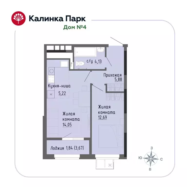 1-к кв. Удмуртия, Ижевск Восток-3 МОТ СНТ, 90 (43.81 м) - Фото 0