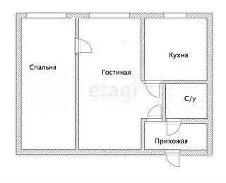 2-к. квартира, 42 м, 5/5 эт. - Фото 0
