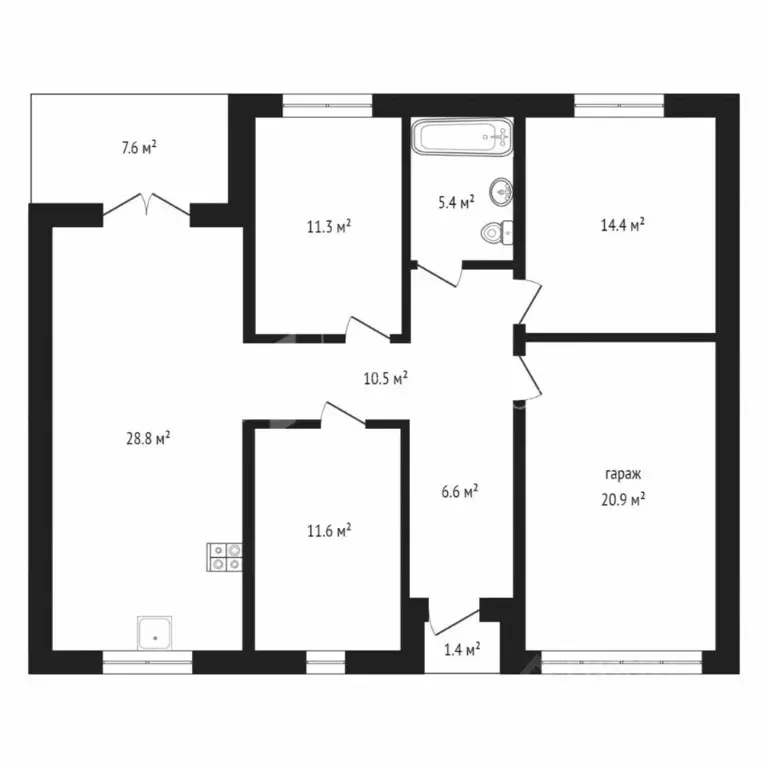 Коттедж в Тюменская область, Тюменский муниципальный округ, с. Успенка ... - Фото 2