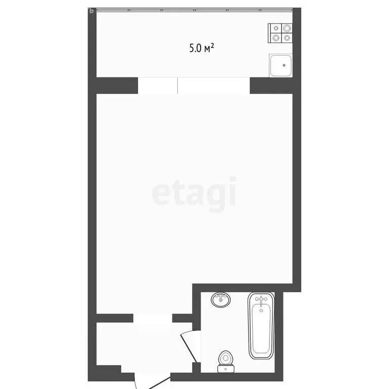 Квартира-студия: Тюмень, улица Мельникайте, 113 (13.3 м) - Фото 0