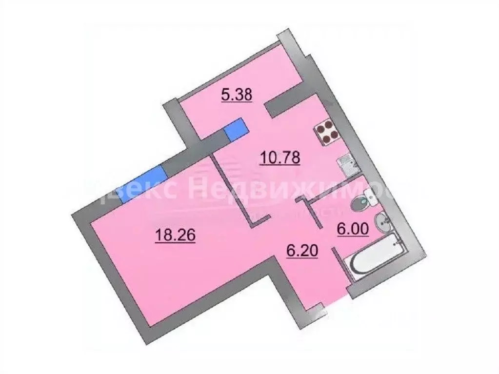 1-к кв. Тюменская область, Тюмень бул. Бориса Щербины, 14 (41.0 м) - Фото 1