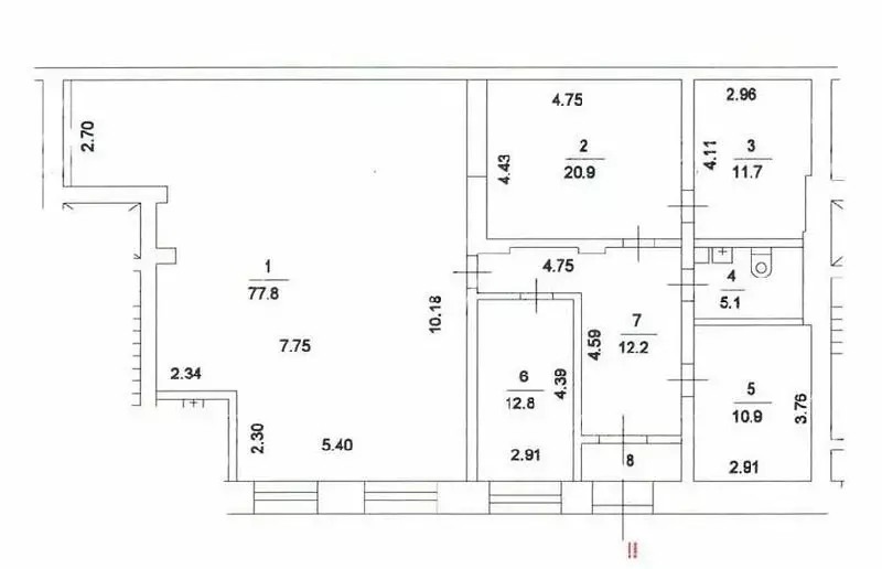 Офис (154 м) - Фото 1
