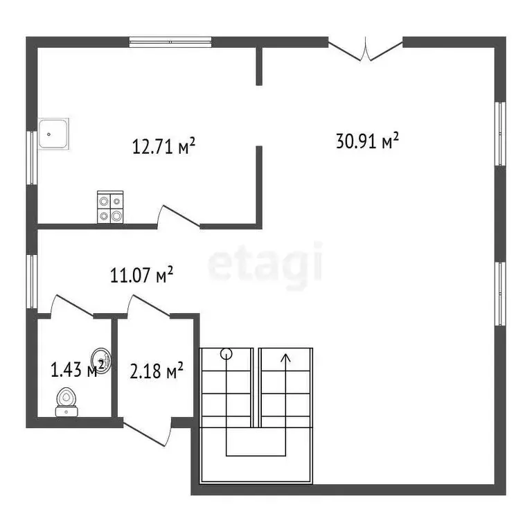 Дом в деревня Кабицыно, 1-я Строительная улица (110 м) - Фото 0