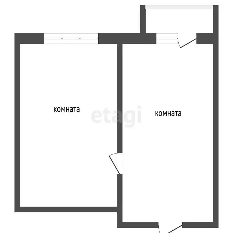 1к в 2-комнатной квартире (22.1 м) - Фото 1