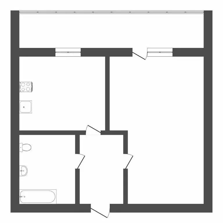 1-комнатная квартира: Тюмень, улица Мебельщиков, 12 (36 м) - Фото 0