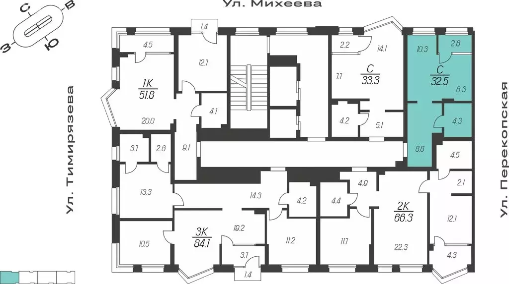 Квартира-студия: Тула, улица Михеева, 9А (32.5 м) - Фото 1