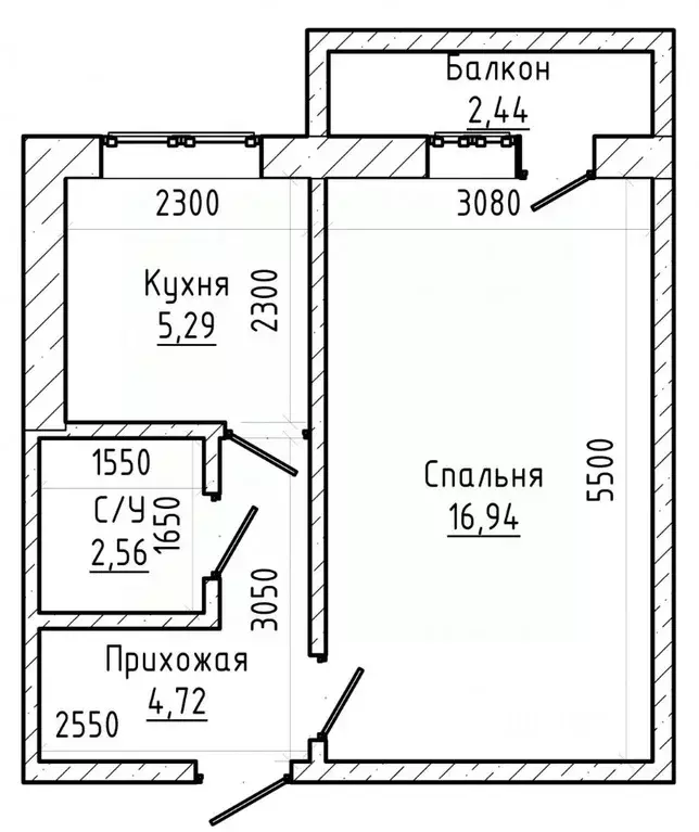 1-к кв. Кабардино-Балкария, Нальчик Ингушская ул. (30.0 м) - Фото 2