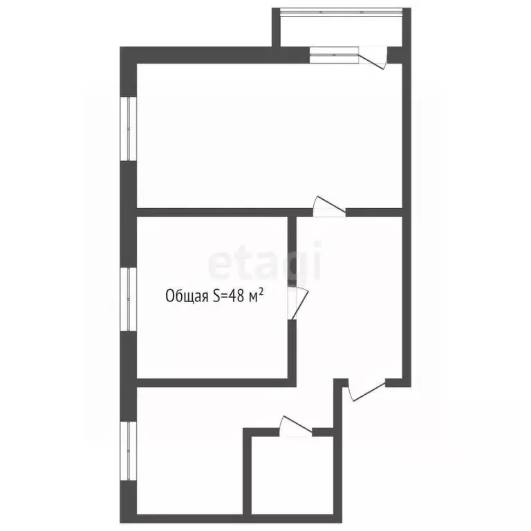 2-к кв. Кемеровская область, Юрга ул. Мира, 11А (48.0 м) - Фото 1