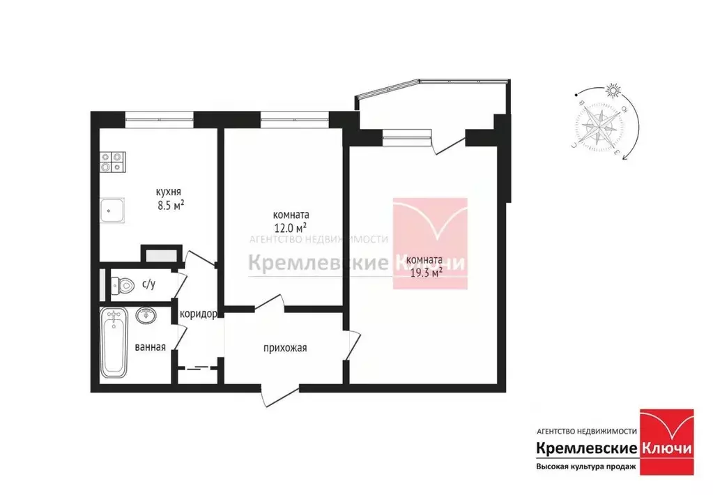 2-к кв. Москва Профсоюзная ул., 146К1 (51.8 м) - Фото 2