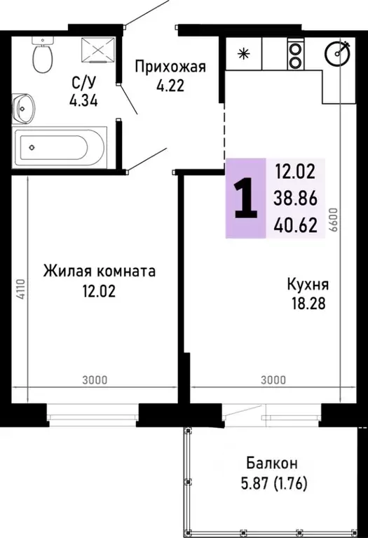 1-к кв. Краснодарский край, Анапа муниципальный округ, Нижняя ... - Фото 0