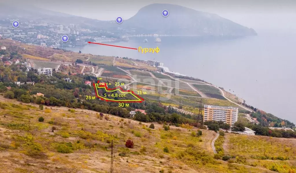 Участок в Крым, Ялта муниципальный округ, пос. Даниловка ул. Тенистая ... - Фото 0