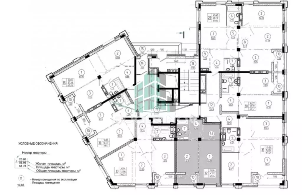 1-комнатная квартира: Омск, квартал Городок Водников (45.24 м) - Фото 2