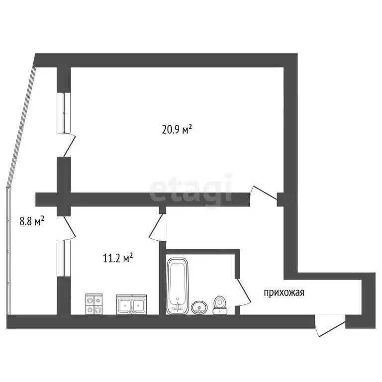 1-комнатная квартира: Самара, Черемшанская улица, 162 (50.2 м) - Фото 1