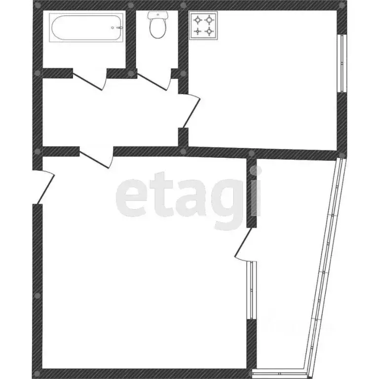 1-к кв. Свердловская область, Нижний Тагил ул. Калинина, 113 (34.1 м) - Фото 1