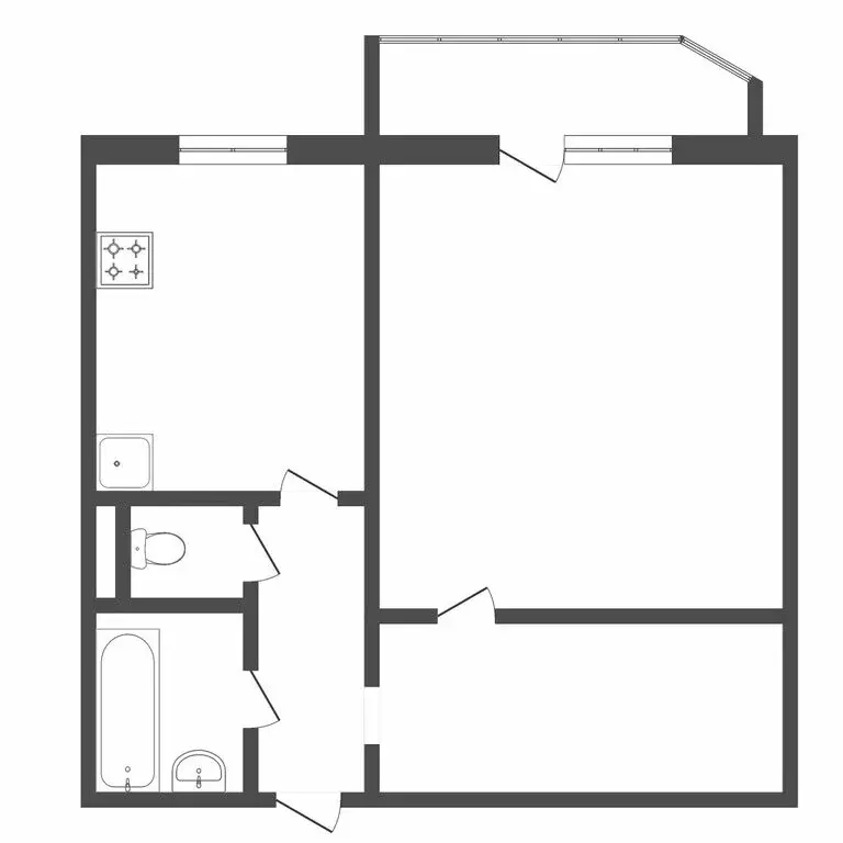 1-комнатная квартира: Тюмень, улица Пермякова, 84к2 (44.9 м) - Фото 1