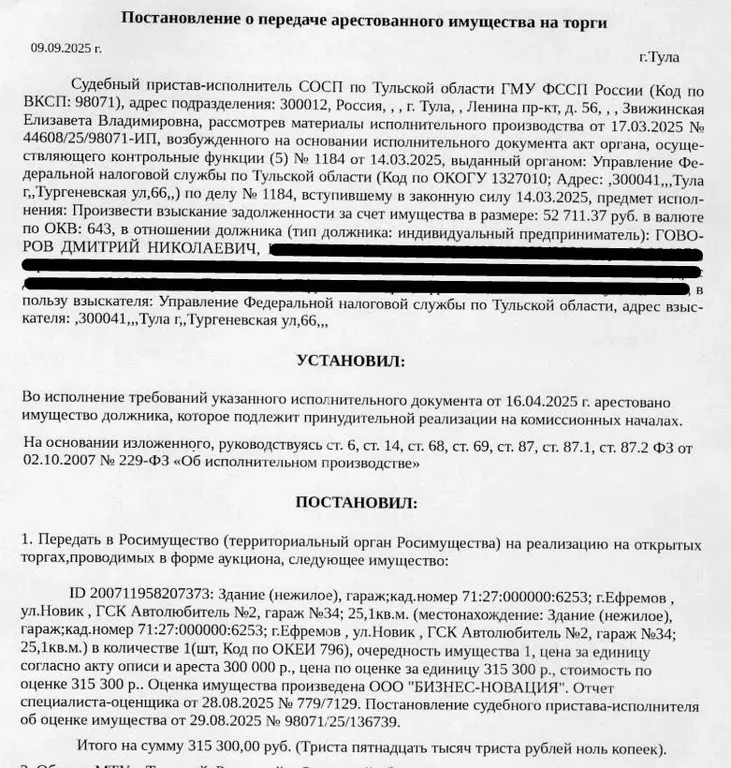 Гараж в Тульская область, Ефремов ул. Новик, 2 (25 м) - Фото 0