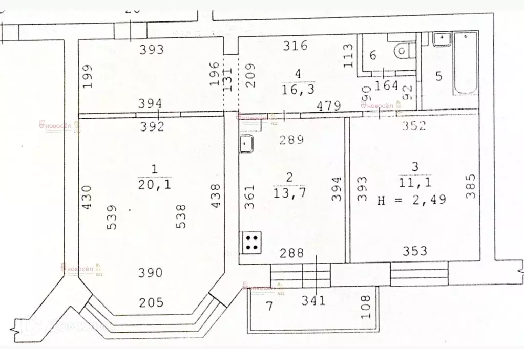Продаётся 2-к квартира, 65.5 м - Фото 1