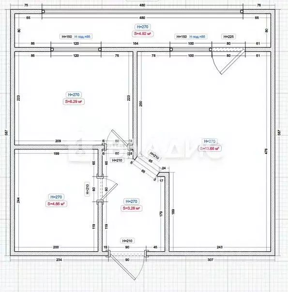 1-к кв. Пензенская область, Пенза Ладожская ул., 150 (26.2 м) - Фото 2