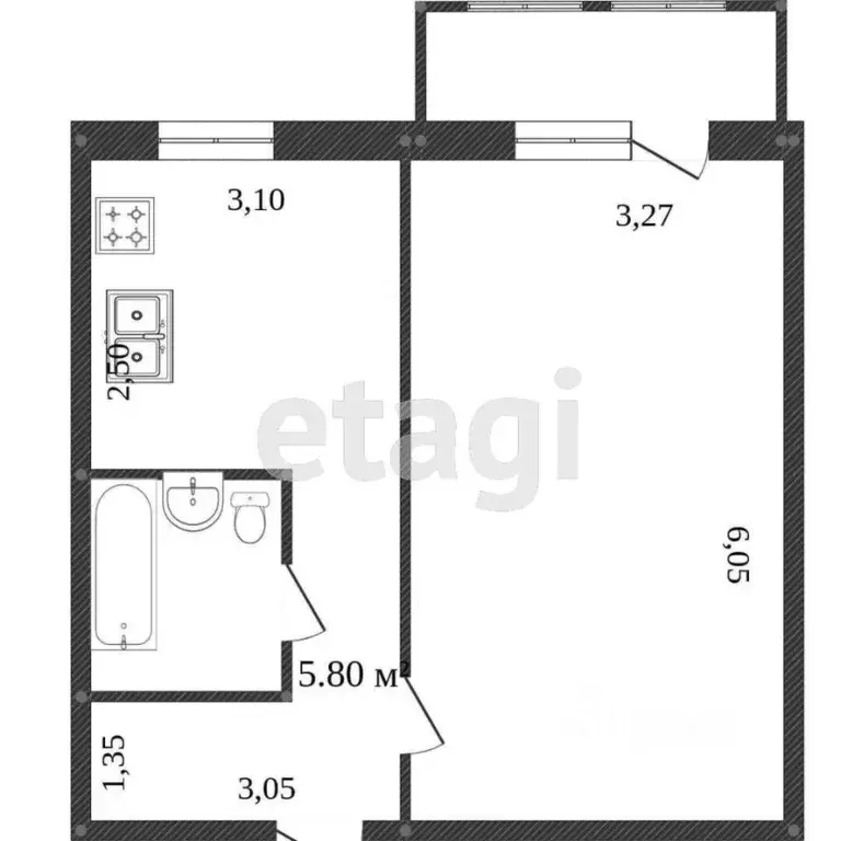 1-к кв. Ямало-Ненецкий АО, Новый Уренгой Советский мкр, 1/2 (38.0 м) - Фото 1