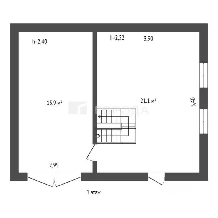 Дом в Кемеровская область, Новокузнецк ул. Добролюбова, 39 (84 м) - Фото 2