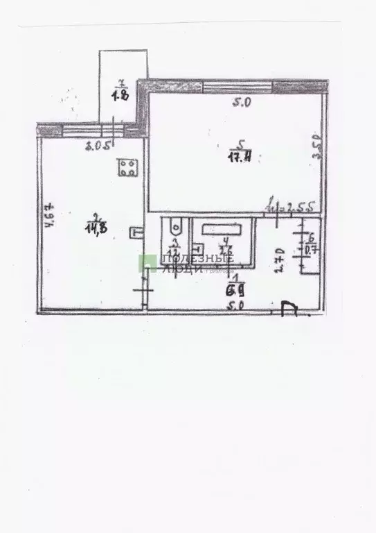 1-к кв. Ленинградская область, Волхов Железнодорожный пер., 15 (45.5 ... - Фото 2