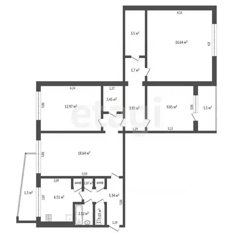 4-к кв. Мордовия, Саранск Гожувская ул., 29 (85.8 м) - Фото 2