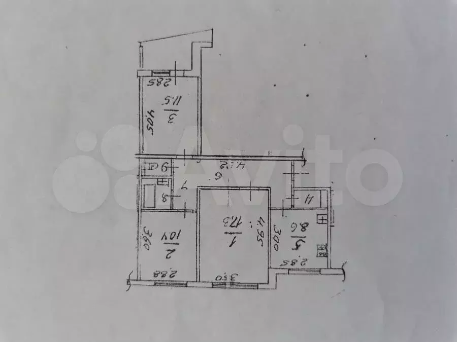 3-к. квартира, 63,6 м, 7/9 эт. - Фото 0