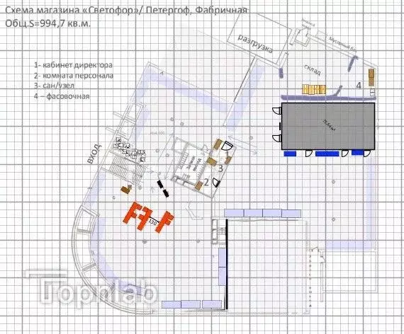 Торговая площадь в Санкт-Петербург, Санкт-Петербург, Петергоф ... - Фото 2