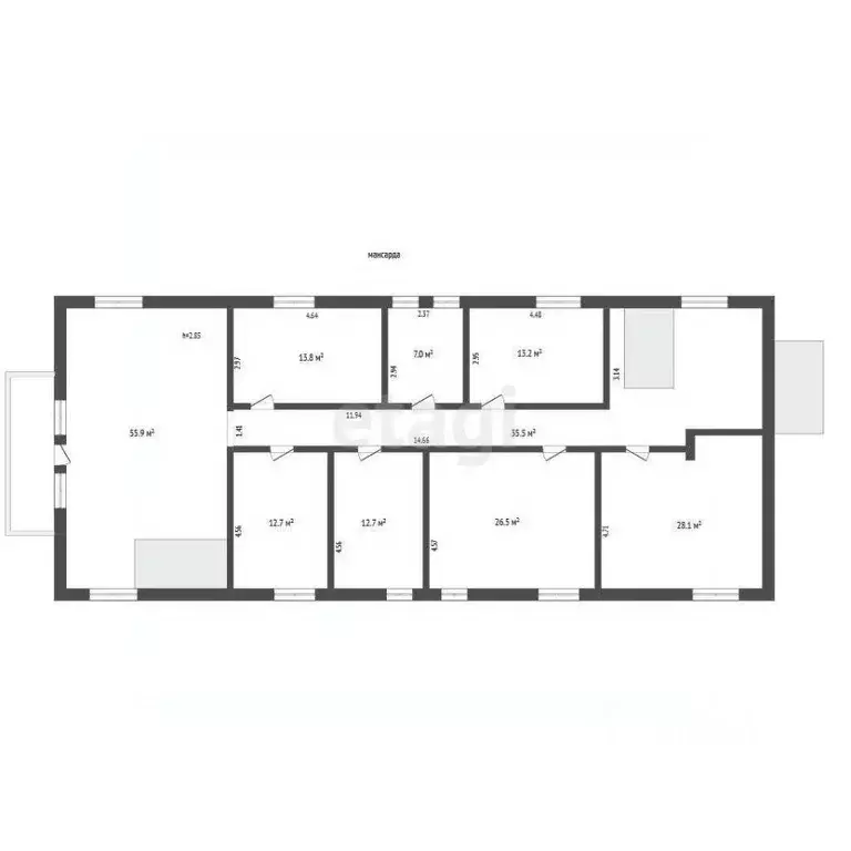 Офис в Мордовия, Лямбирский район, с. Берсеневка ул. Совхозная, 1 (623 ... - Фото 1