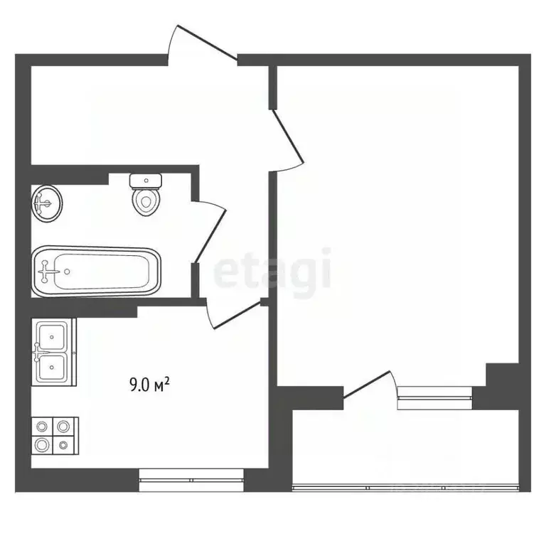 1-к кв. Севастополь ул. Молодых Строителей, 1А (37.0 м) - Фото 2