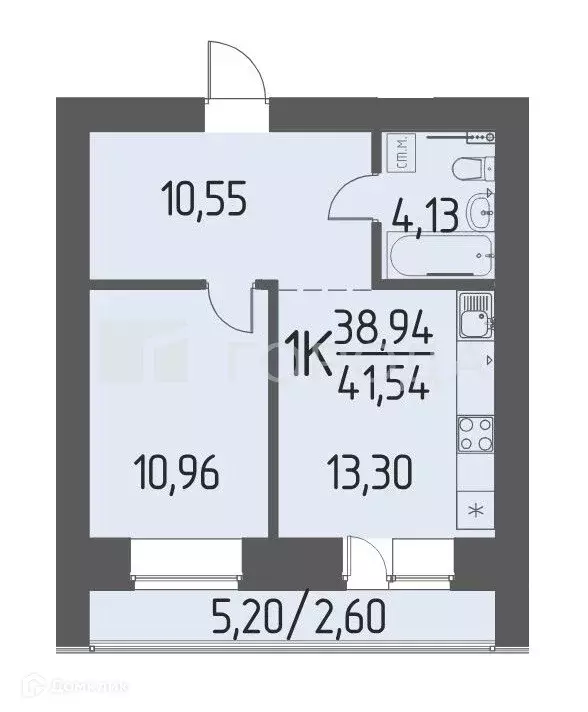 Продаётся 1-к квартира, 41.54 м - Фото 0