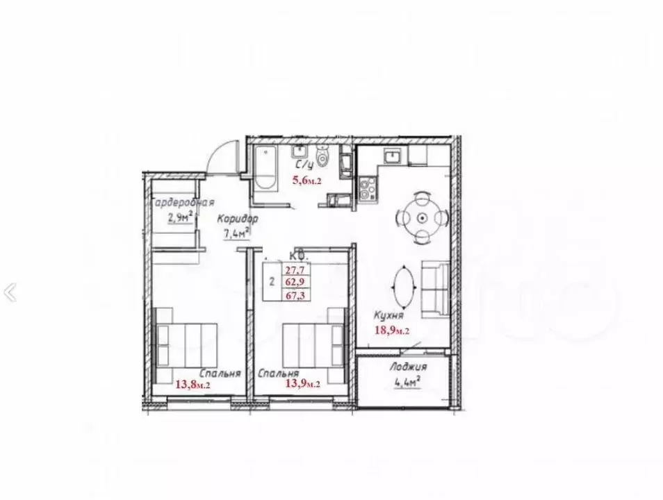 2-комнатная квартира: Ставрополь, Ленинский район, микрорайон № 10, ... - Фото 1