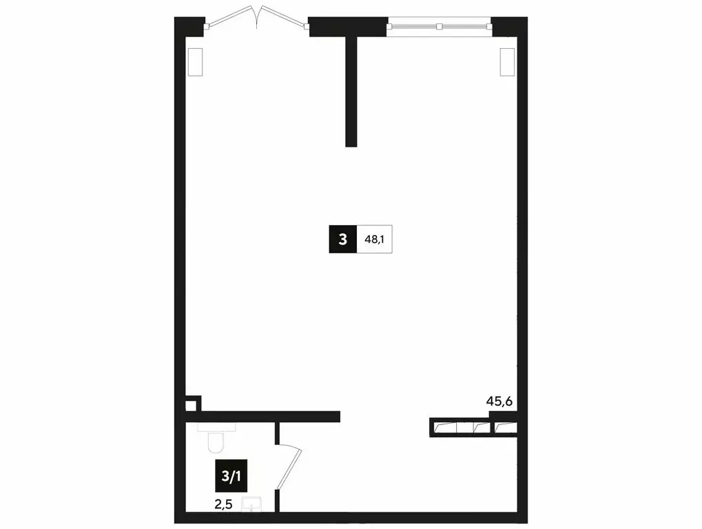 Офис (48.1 м) - Фото 1