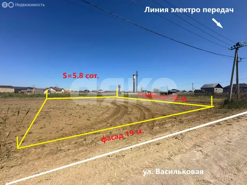 Участок в станица Голубицкая, Клубничная улица (5.76 м) - Фото 0