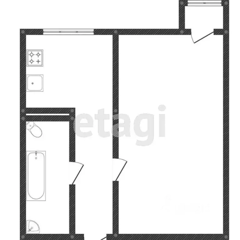 1-к кв. Ростовская область, Ростов-на-Дону просп. Ленина, 140а (53.0 ... - Фото 2