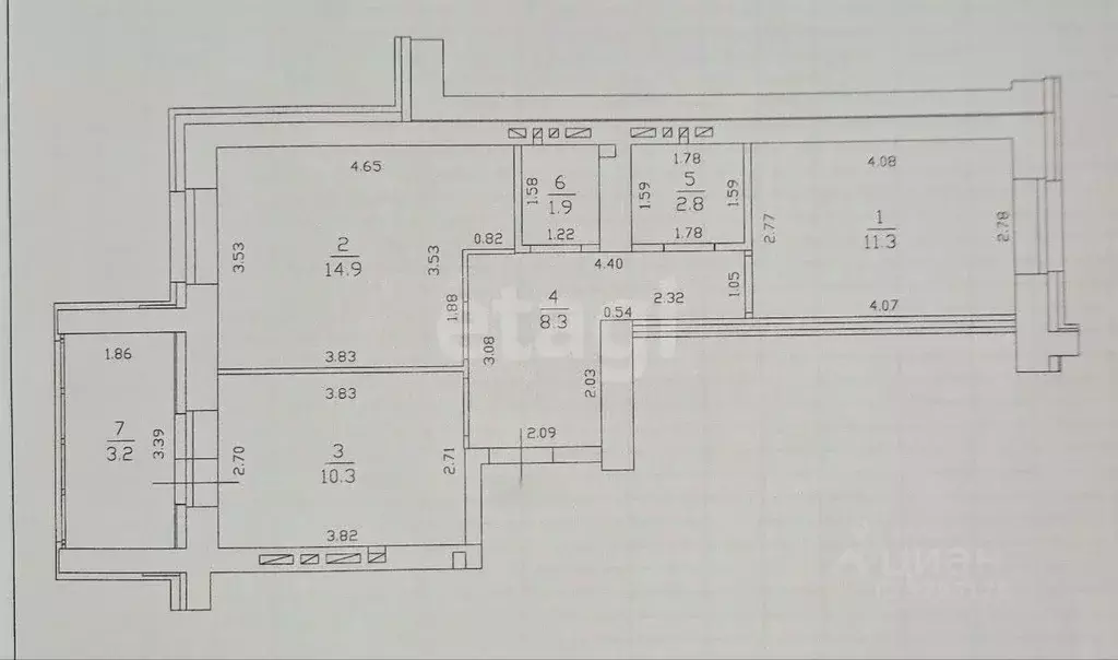 2-к кв. Татарстан, Казань ул. Фикрята Табеева, 1 (52.7 м) - Фото 1