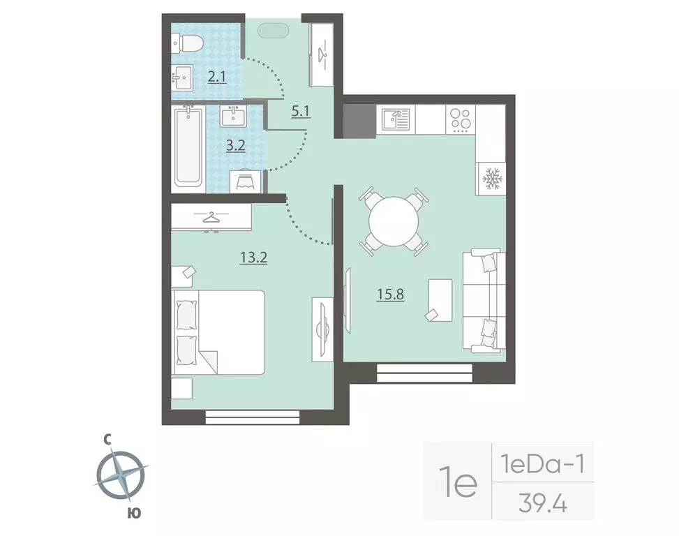 1-комнатная квартира: Екатеринбург, жилой район Центральный, жилой ... - Фото 0