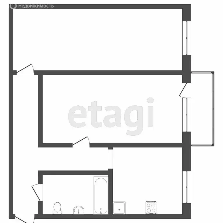 2-комнатная квартира: Тюмень, Советская улица, 124 (42.8 м) - Фото 1